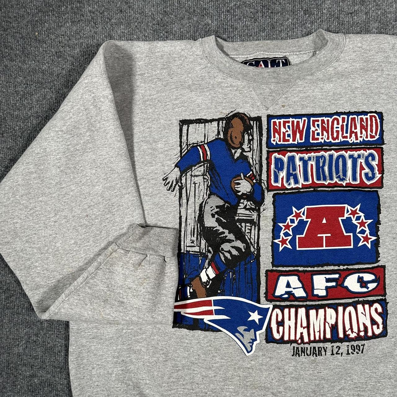 Vintage New England Patriots Sweater XL AFC Champion - Depop