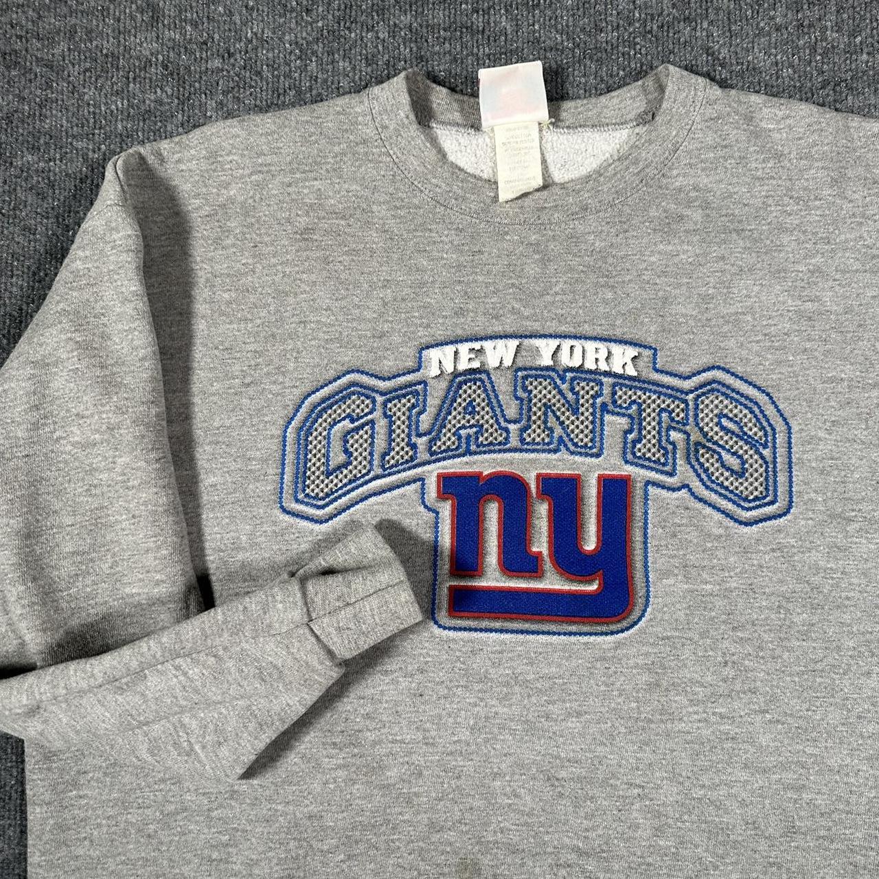 Vintage New York Giants sweatshirt in blue. From the - Depop