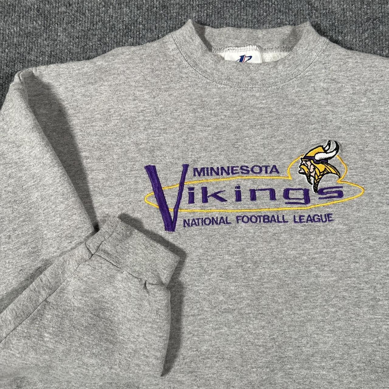 Vintage NFL Minnesota Vikings Sports Grey Hoodie Womens 