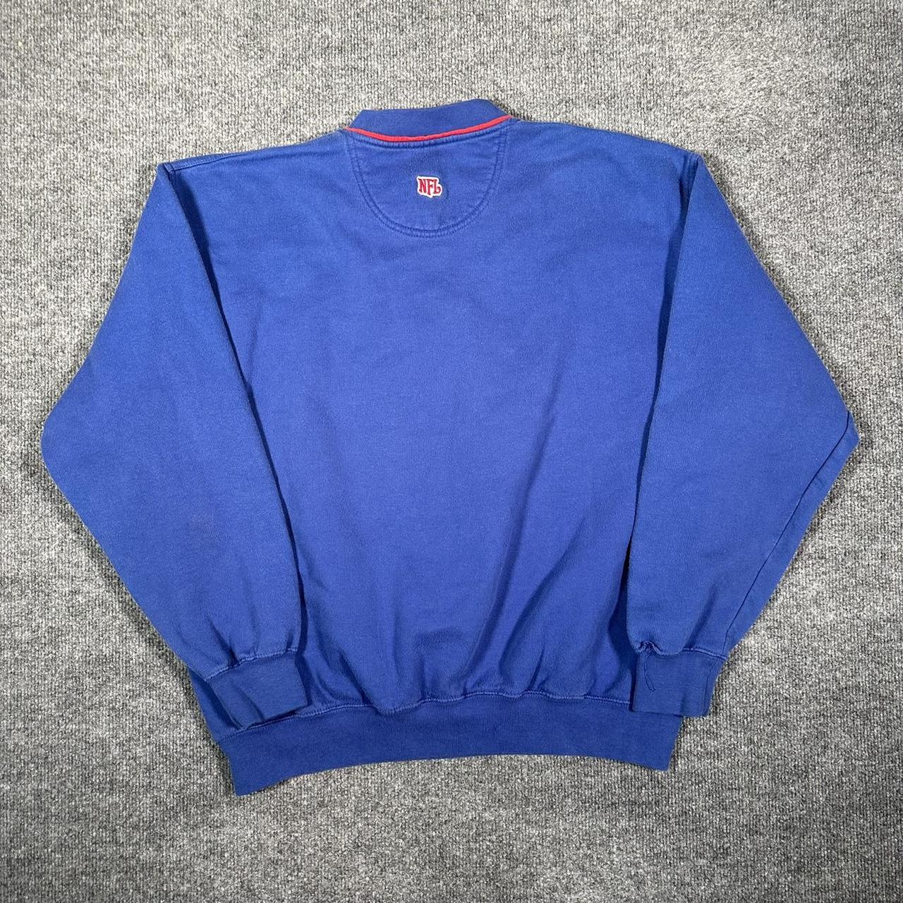 Vintage 80s New York Giants Sweatshirt. Electric - Depop