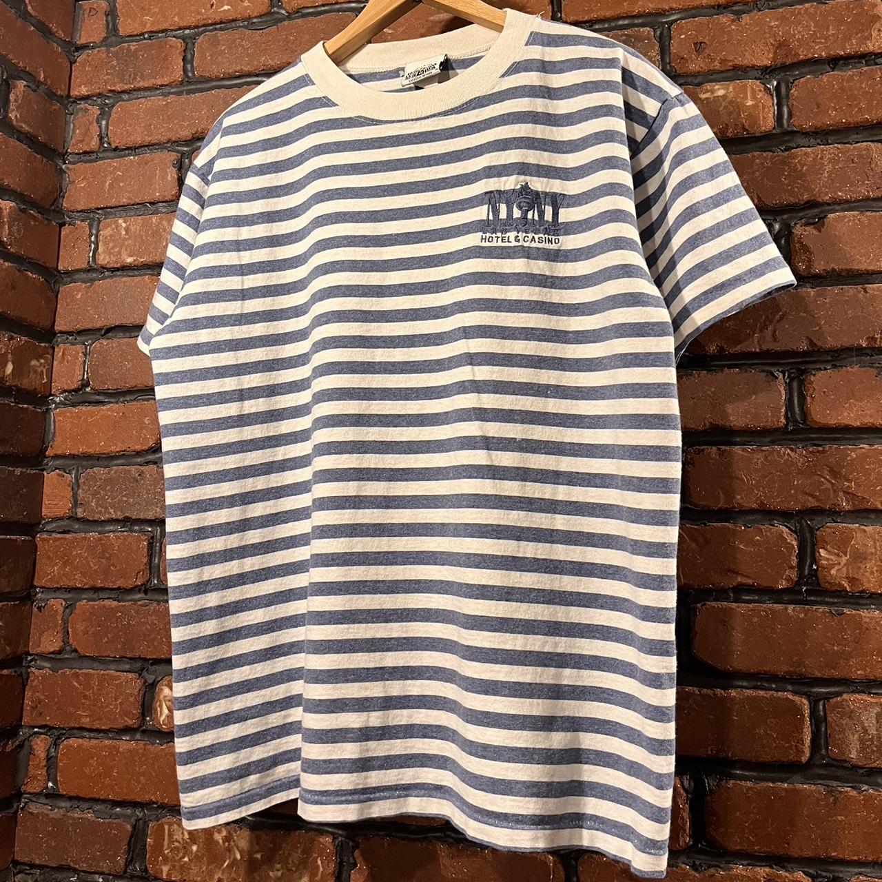 Men's Blue and White T-shirt | Depop