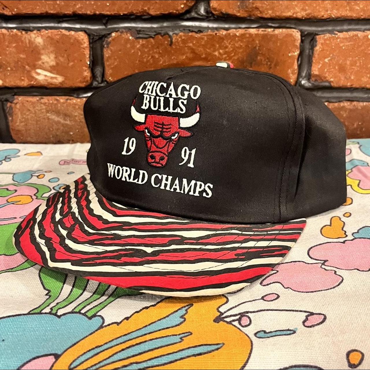 1991 Chicago Bulls Hat Vintage clothing/material - Depop