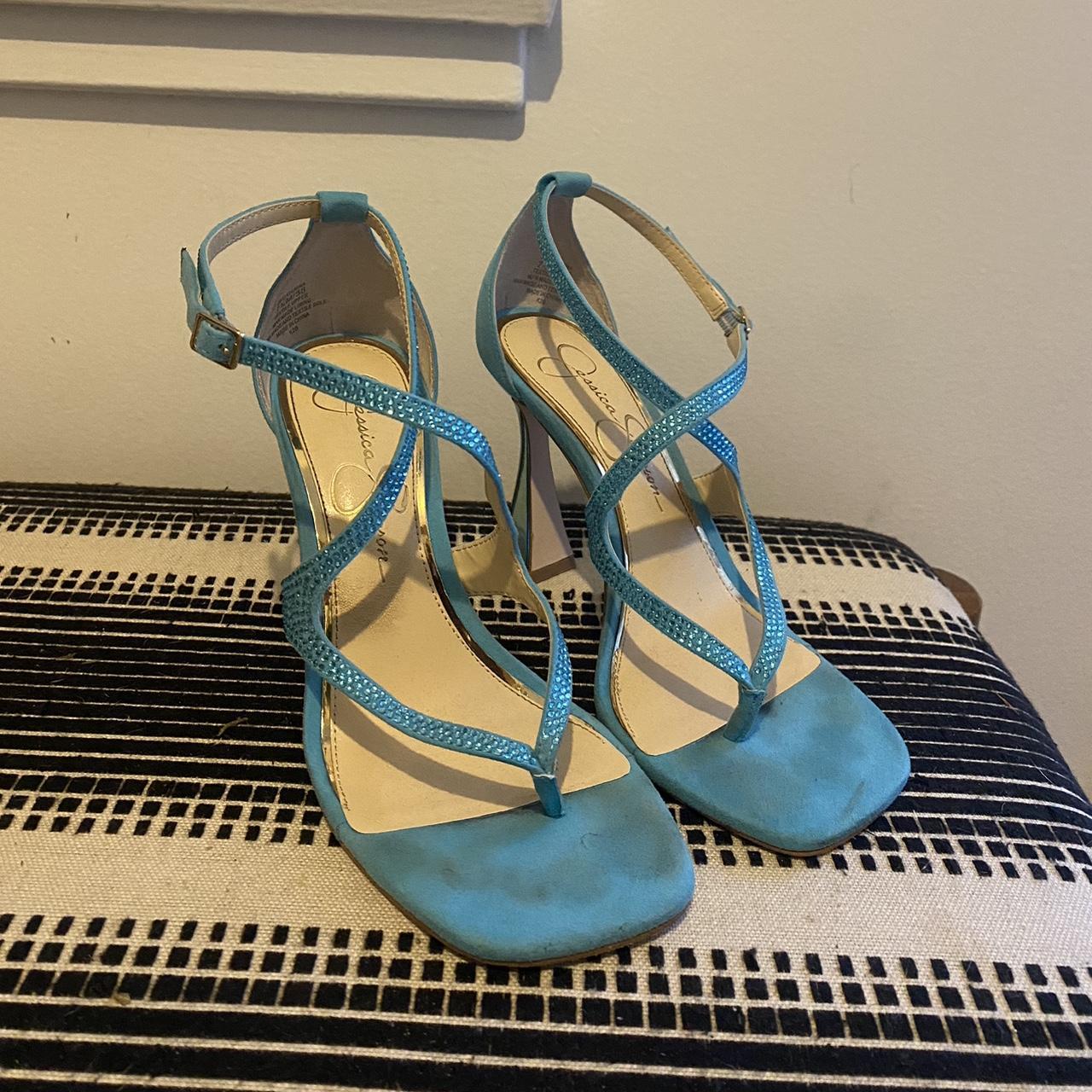 Jessica simpson teal heels best sale