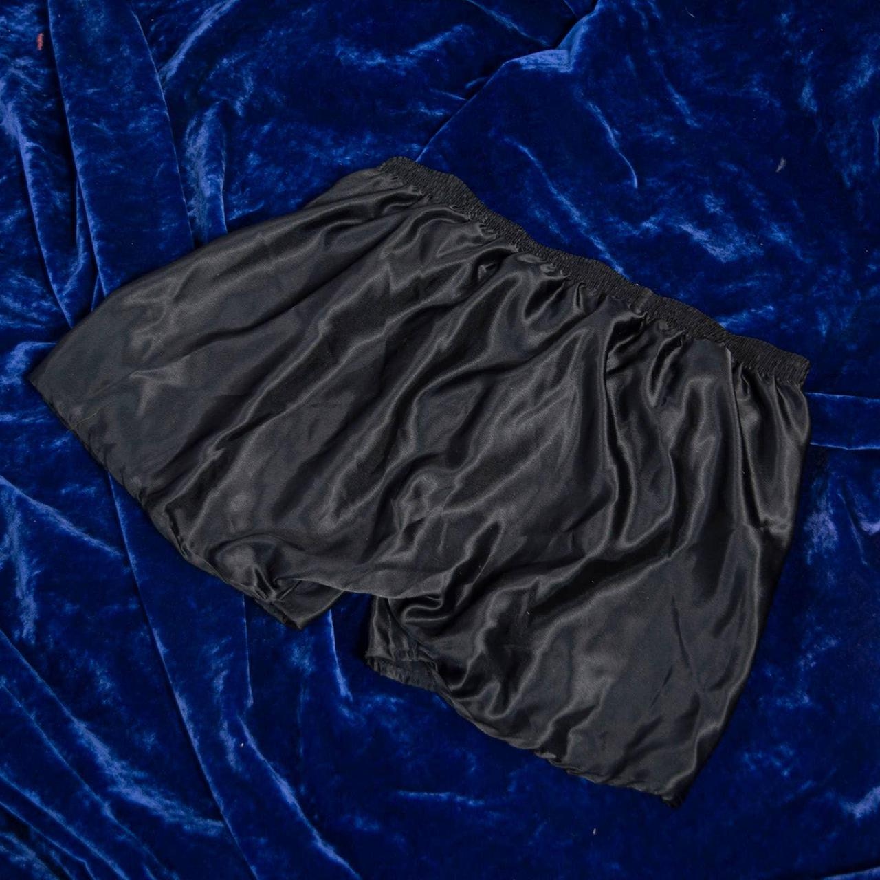 Deadstock 90s Black Satin Boxer Shorts These super... Depop