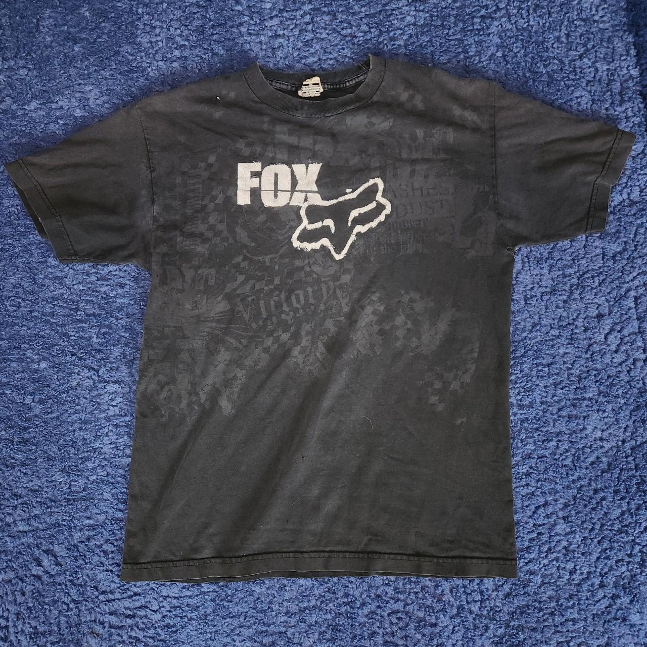 Fox Racing Men's Black T-shirt | Depop