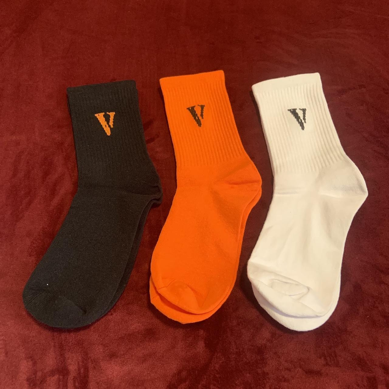 Womens Orange And Black Socks Depop 2098