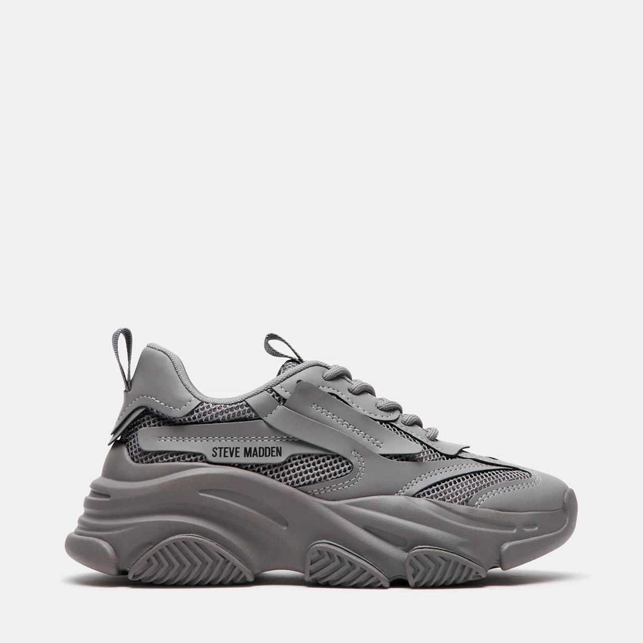 Steve Madden Possession Charcoal Platform Sneaker | Depop