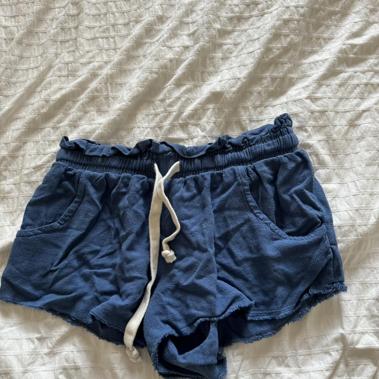 super cute navy shorts from urban outfitters they. Depop