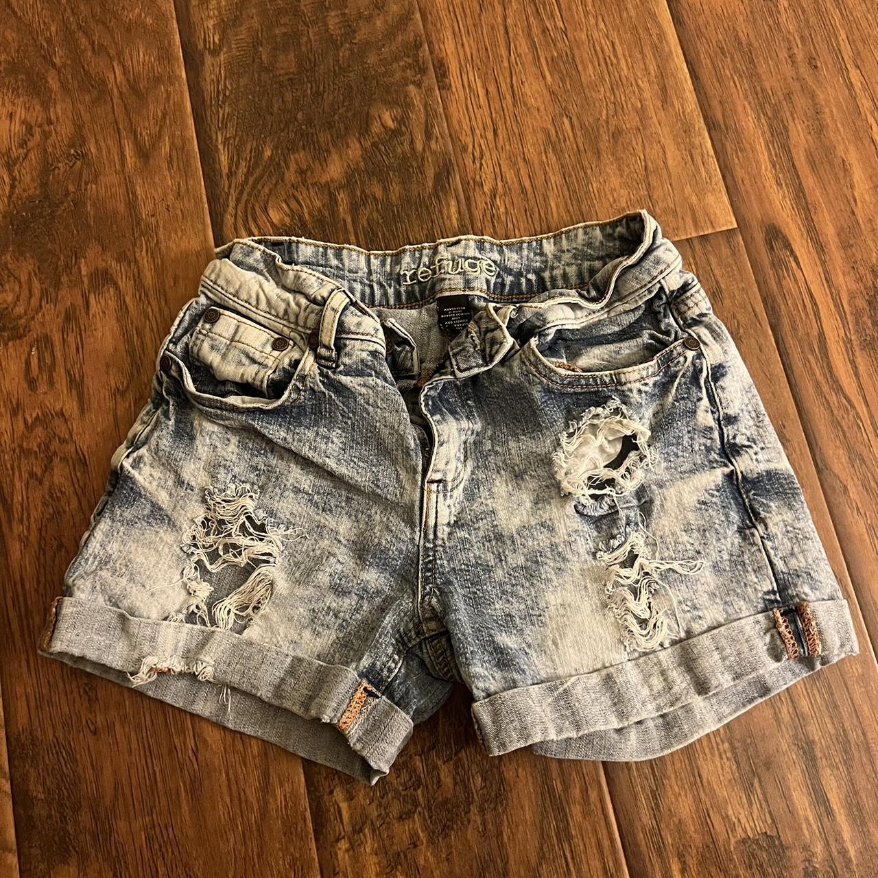 Fave High Waist Denim Shorts - Dark Denim