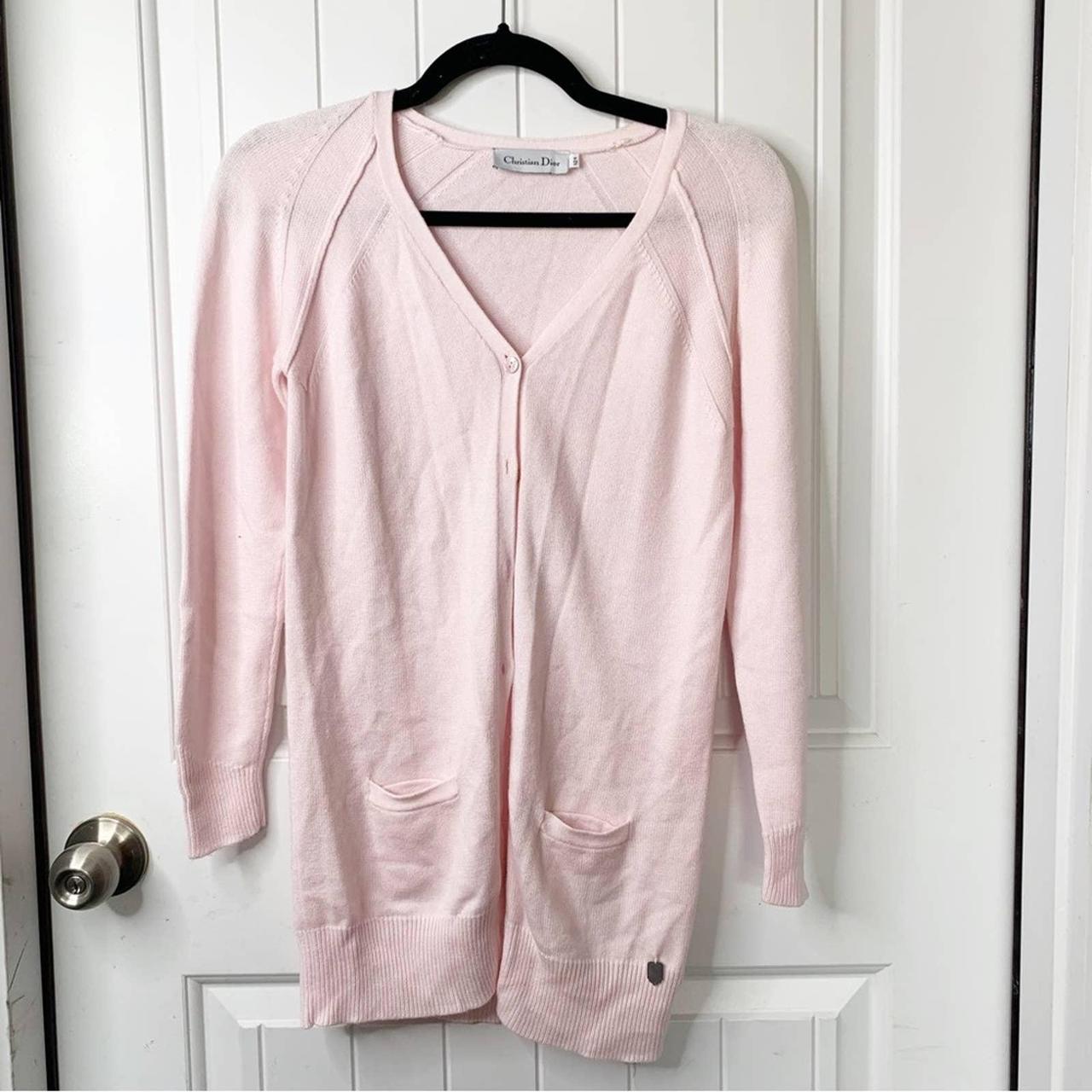 dior pink cardigan