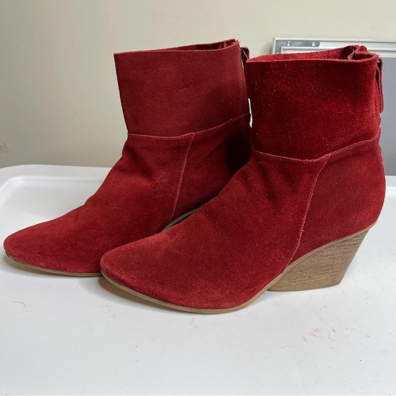 Free people hot sale red booties