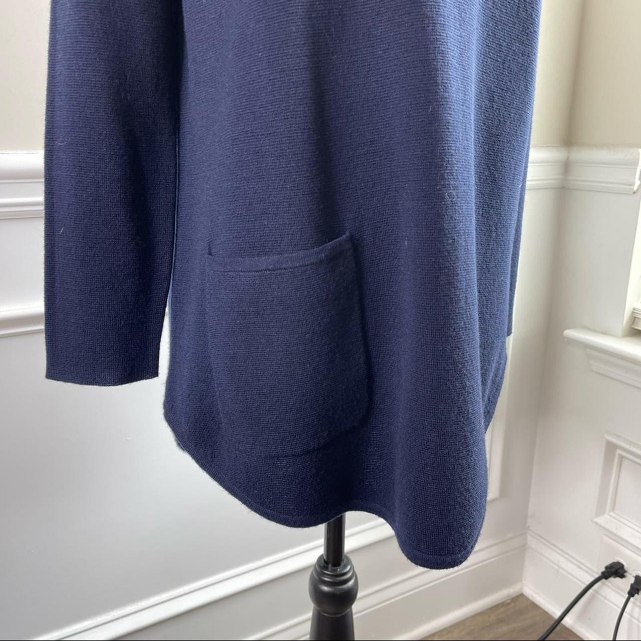 Theory merino wool Georgiana navy store tunic sweater size small