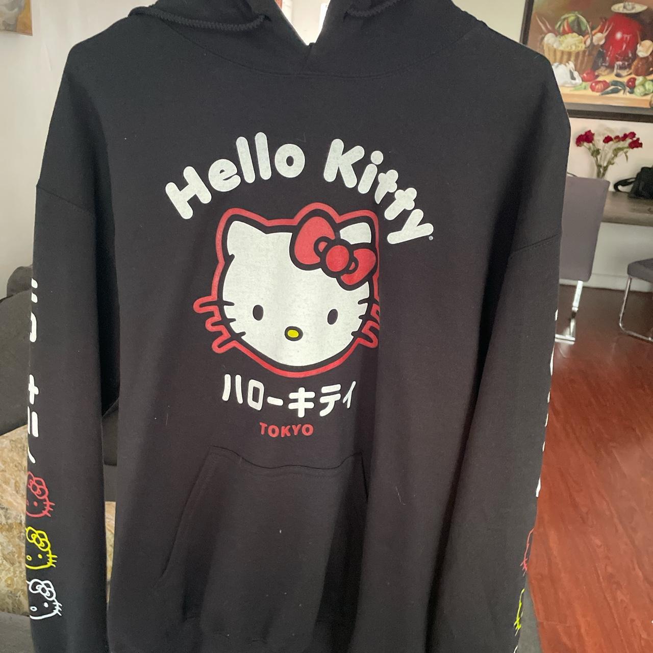 Goth hello kitty online hoodie