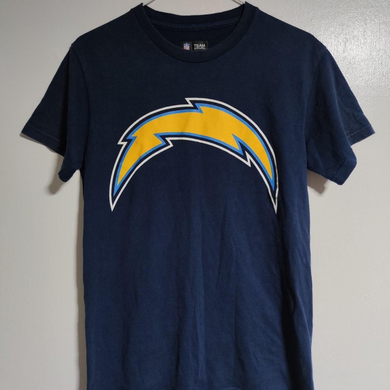 NFL Los Angeles Chargers Blue T Shirt Lightning Bolt Team Apparel