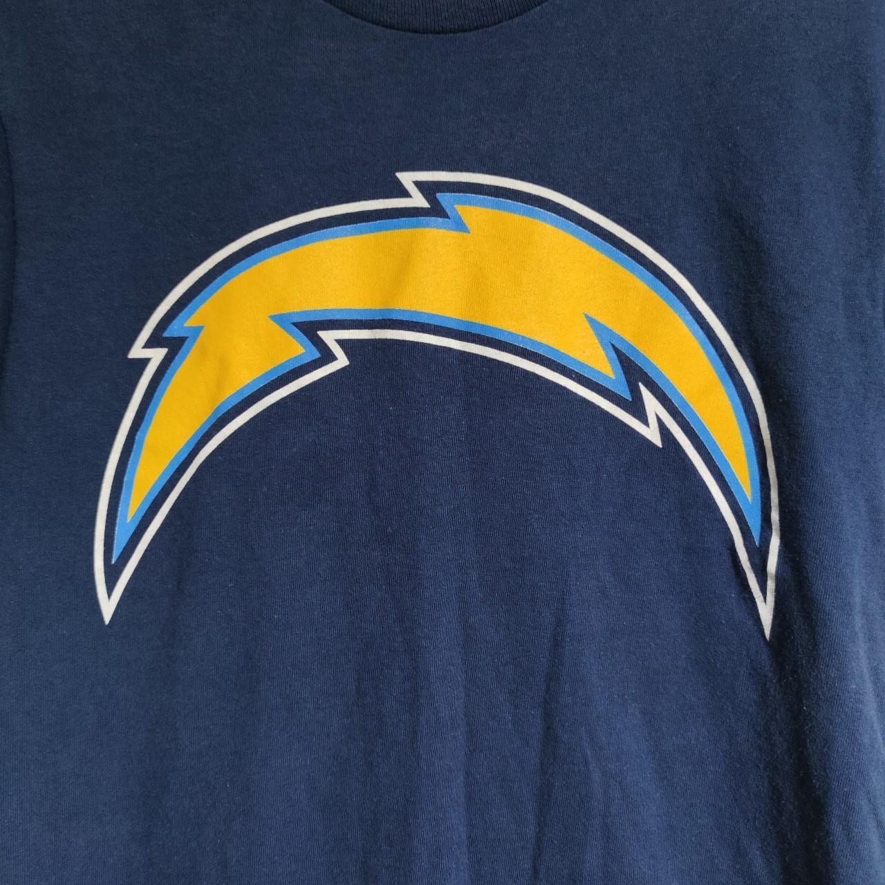 NFL Los Angeles Chargers Blue T Shirt Lightning Bolt Team Apparel