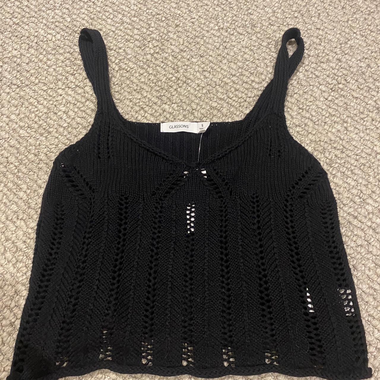 glassons crochet tank brand new with tags size... - Depop