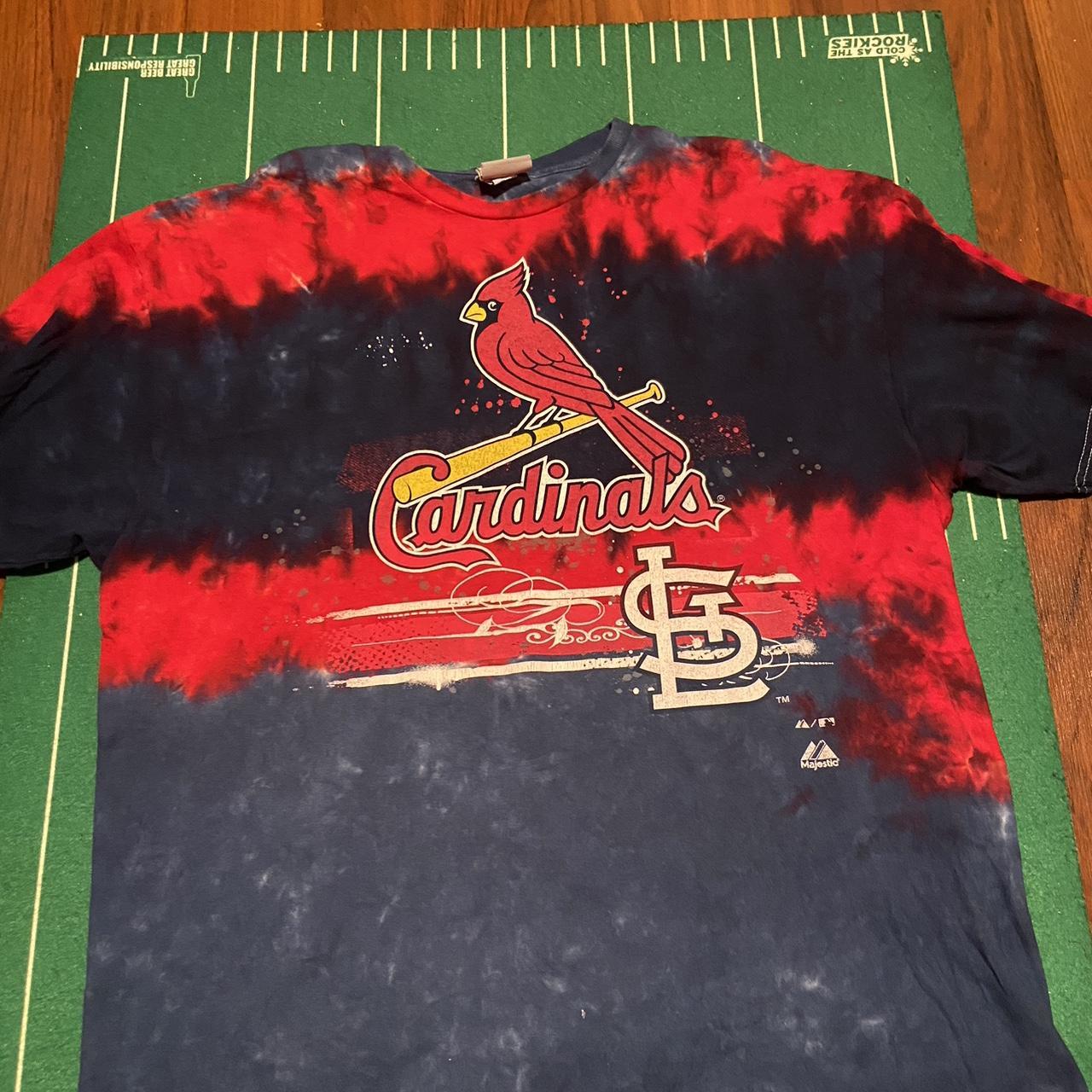 Very nice St Louis Cardinals tie dye t-shirt. 26in - Depop