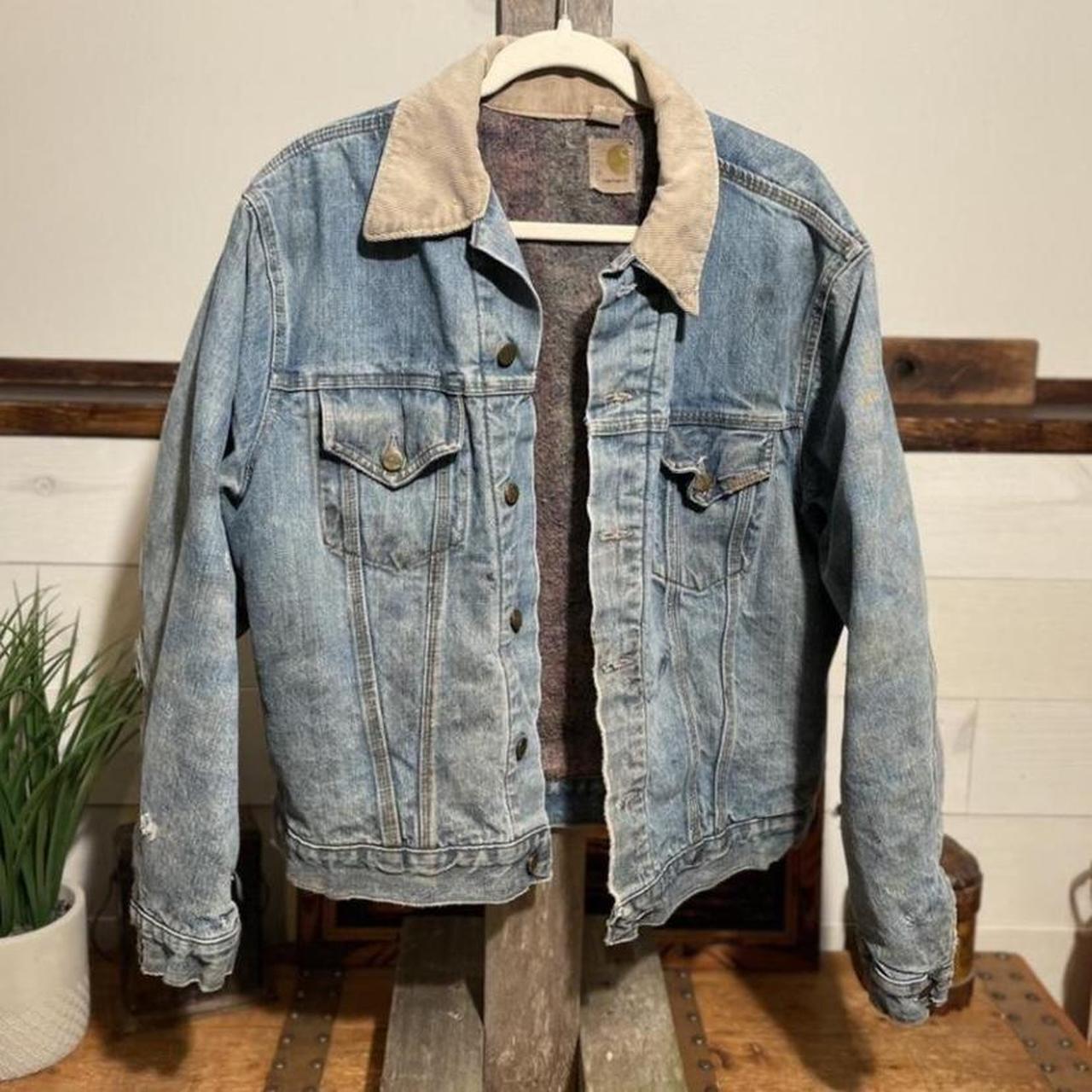 Vintage carhartt sale denim jacket