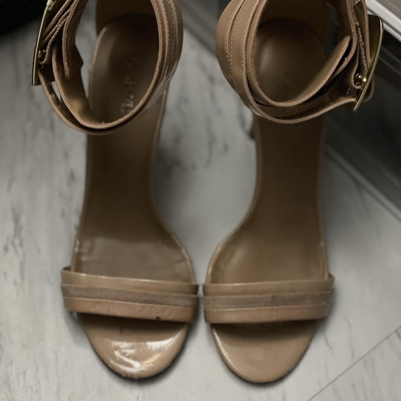Nine West Women's Footwear - Tan/Cream - US 7 – Tan and cream high heels #highheels