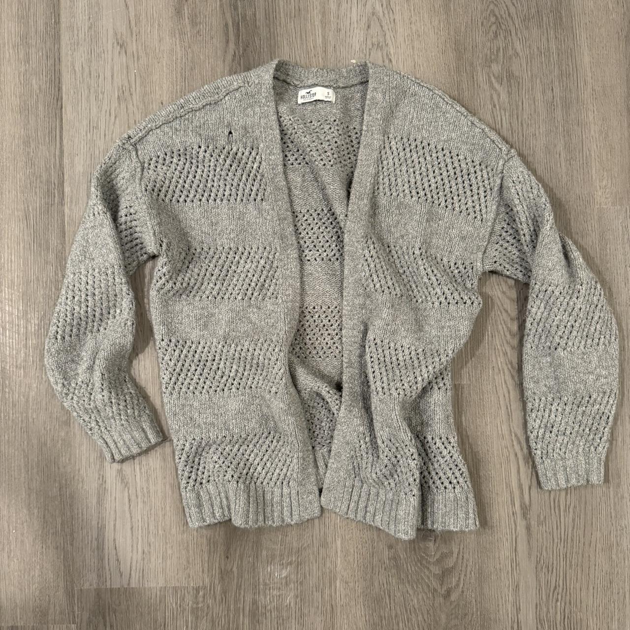 Hollister grey cardigan online