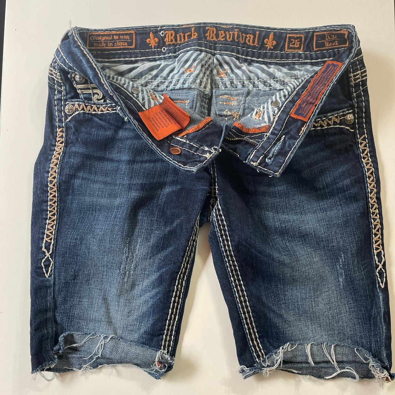 Stylist Rock Revival Jean Shorts Size 26 Kal Boot... - Depop