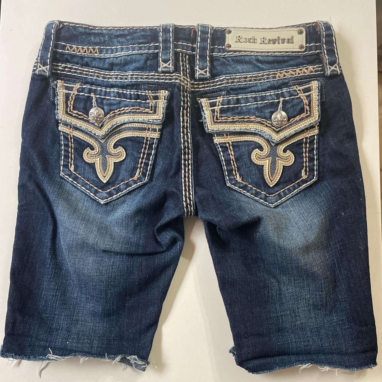 Stylist Rock Revival Jean Shorts Size 26 Kal Boot... - Depop