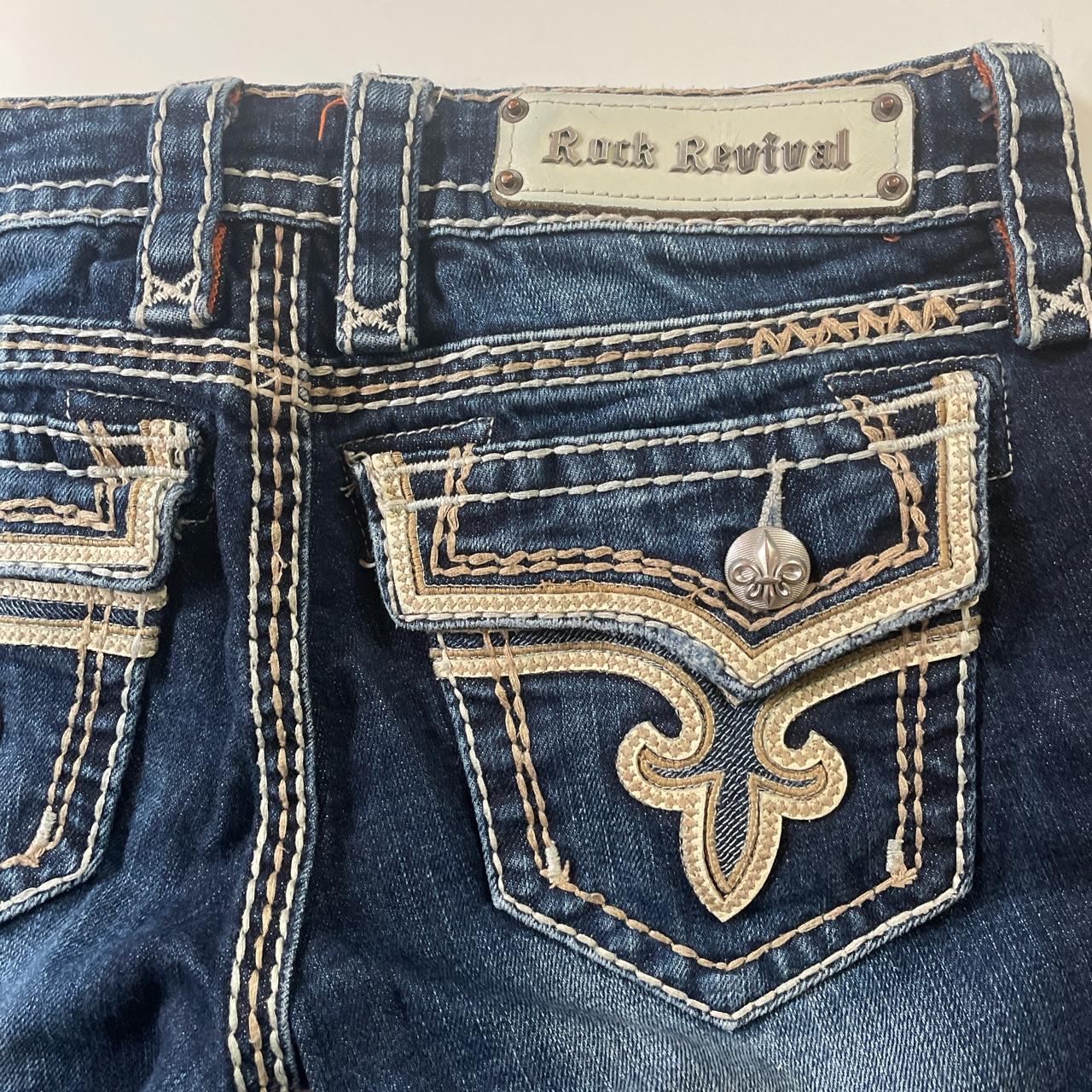 Stylist Rock Revival Jean Shorts Size 26 Kal Boot... - Depop