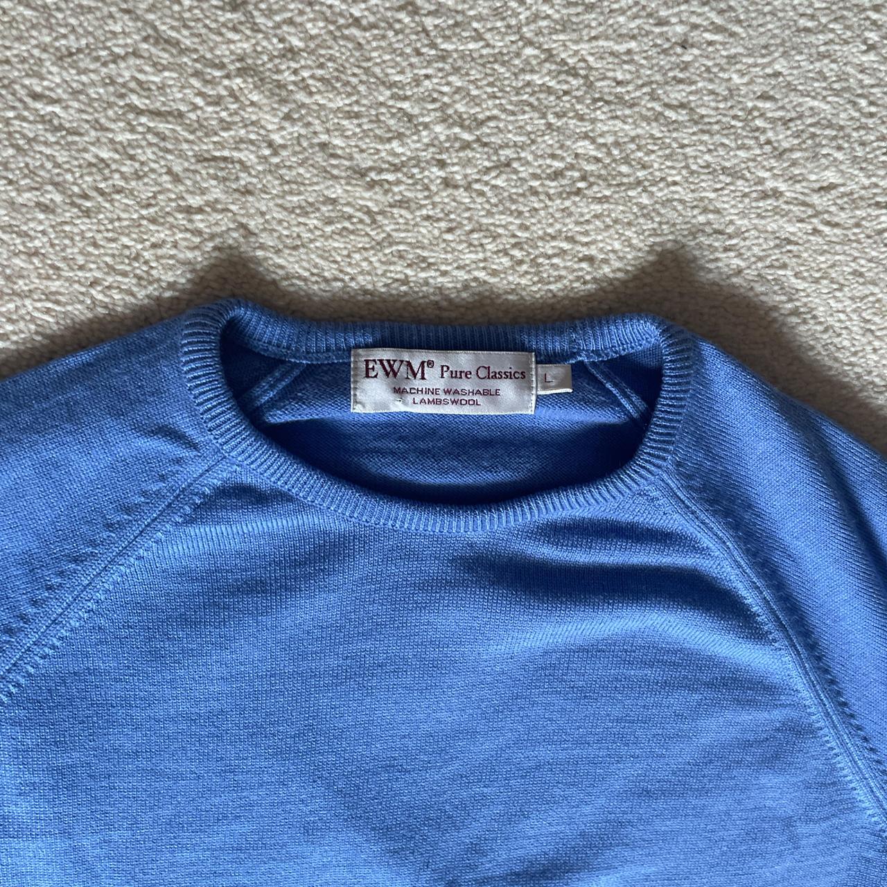 Sweat Homme EWM Pure Classics - Bleu Coton - Taille L - Très Bon état