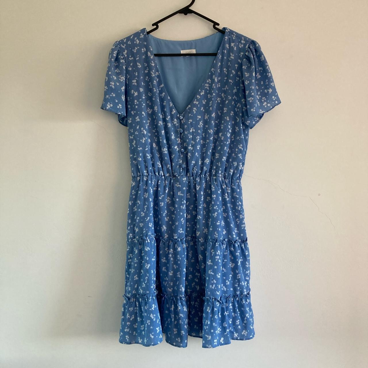 The Iconic - Savel Blue Flora Dress This is a... - Depop