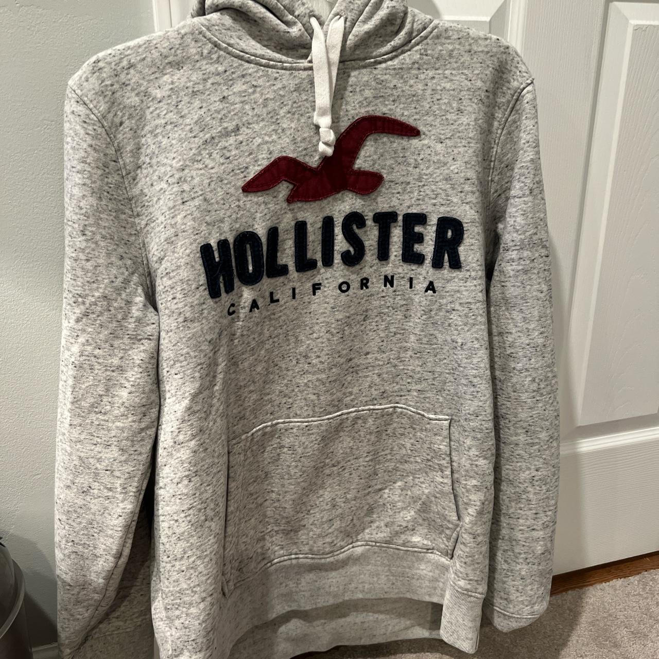 Hollister Co. Men's Grey Hoodie Depop