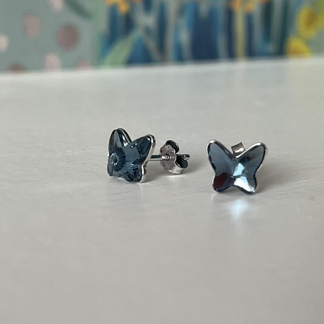 Sterling silver Angel Nina butterfly earrings. Never