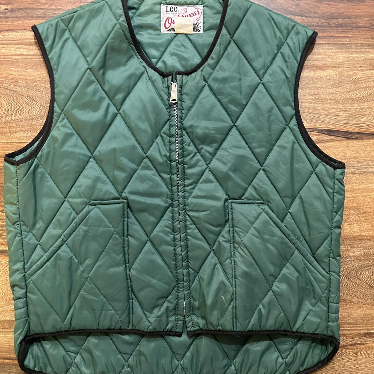 1970s Lee Outerwear Vest Puffer Talon Zipper made in... - Depop