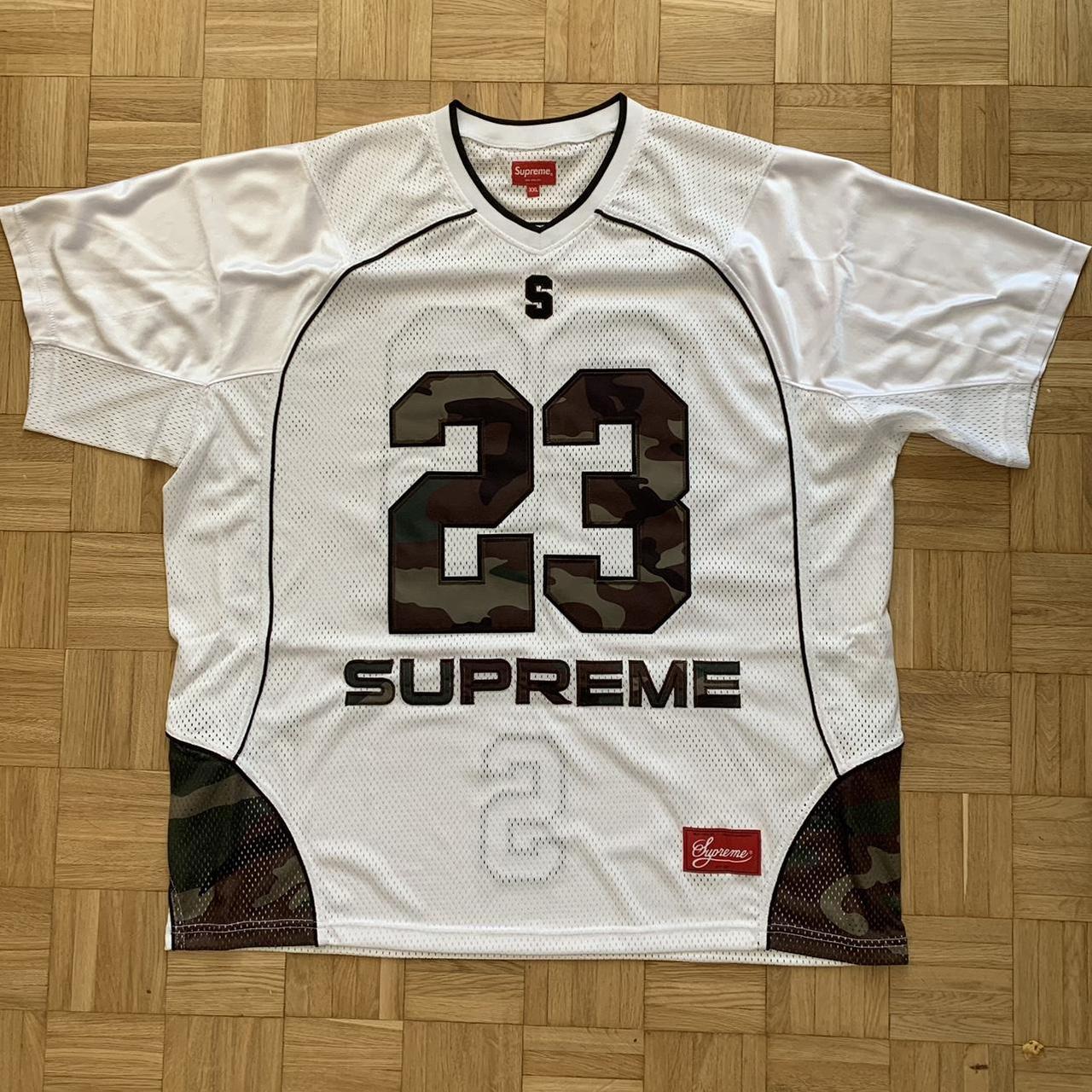 Supreme Perfect Season Football Jersey Top White... - Depop