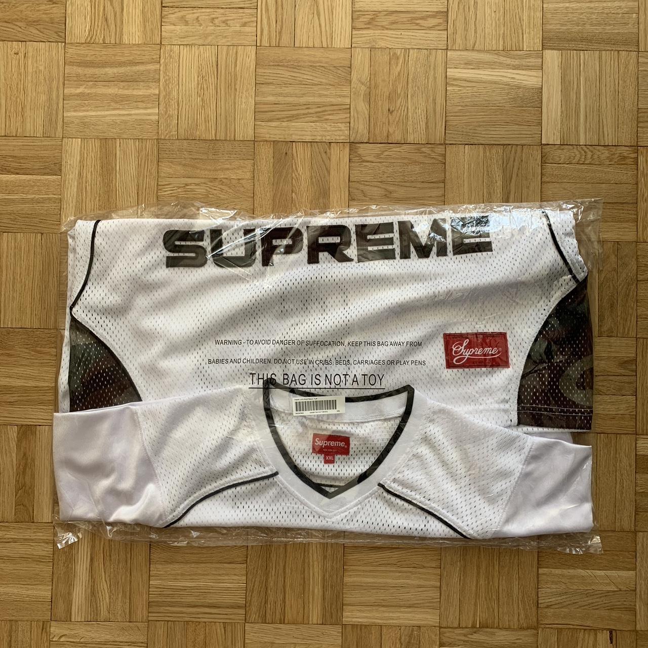 Supreme Perfect Season Football Jersey Top White... - Depop