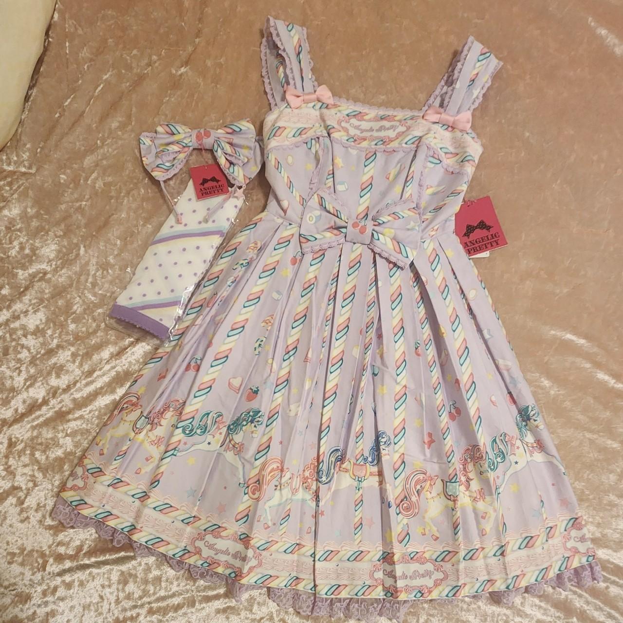 Angelic Pretty Sugary Carnival Jsk set Lavender EGL... - Depop