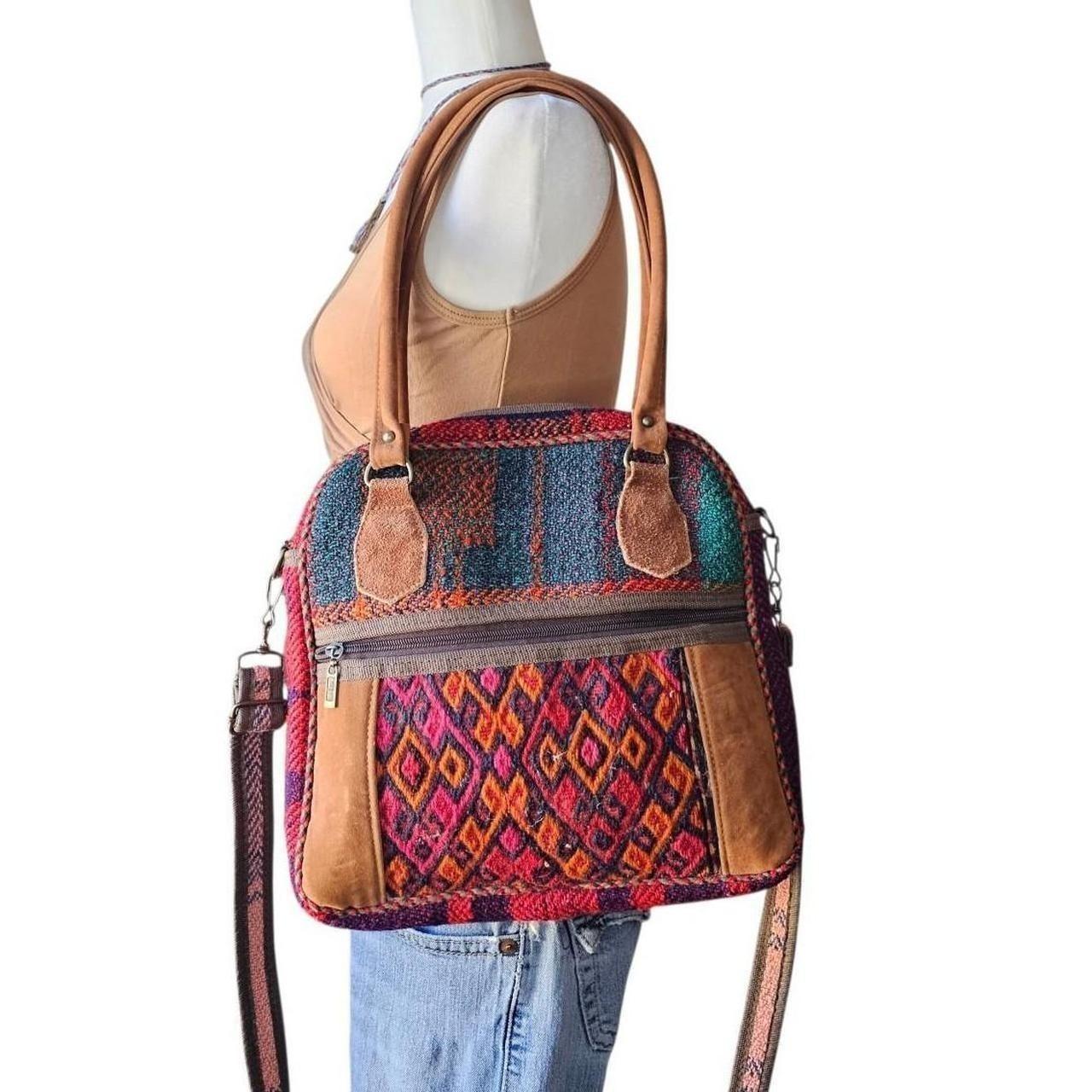 Women's Bag - Brown/Multi – Patchwork Tapestry Cr… - image 2