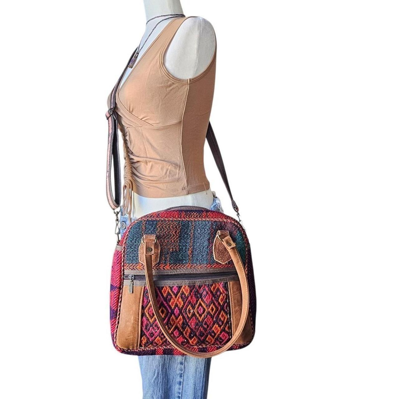 Women's Bag - Brown/Multi – Patchwork Tapestry Cr… - image 3