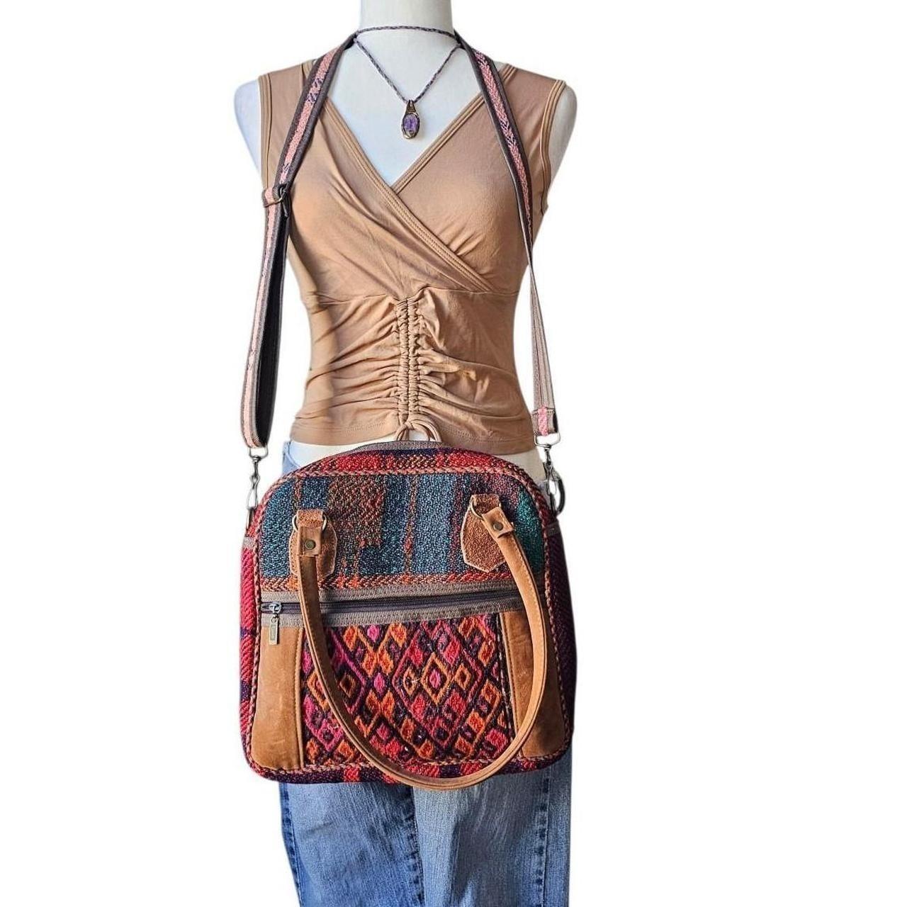 Women's Bag - Brown/Multi – Patchwork Tapestry Cr… - image 6