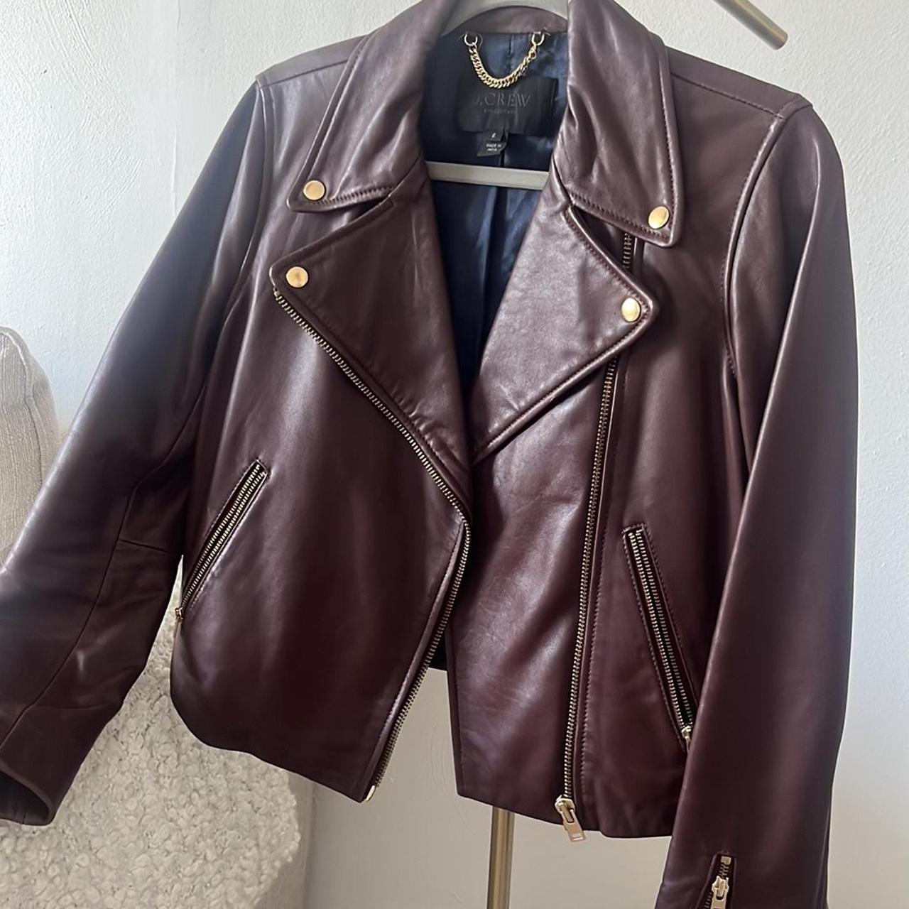 J Crew Collection Moto Leather Jacket , does not fit...