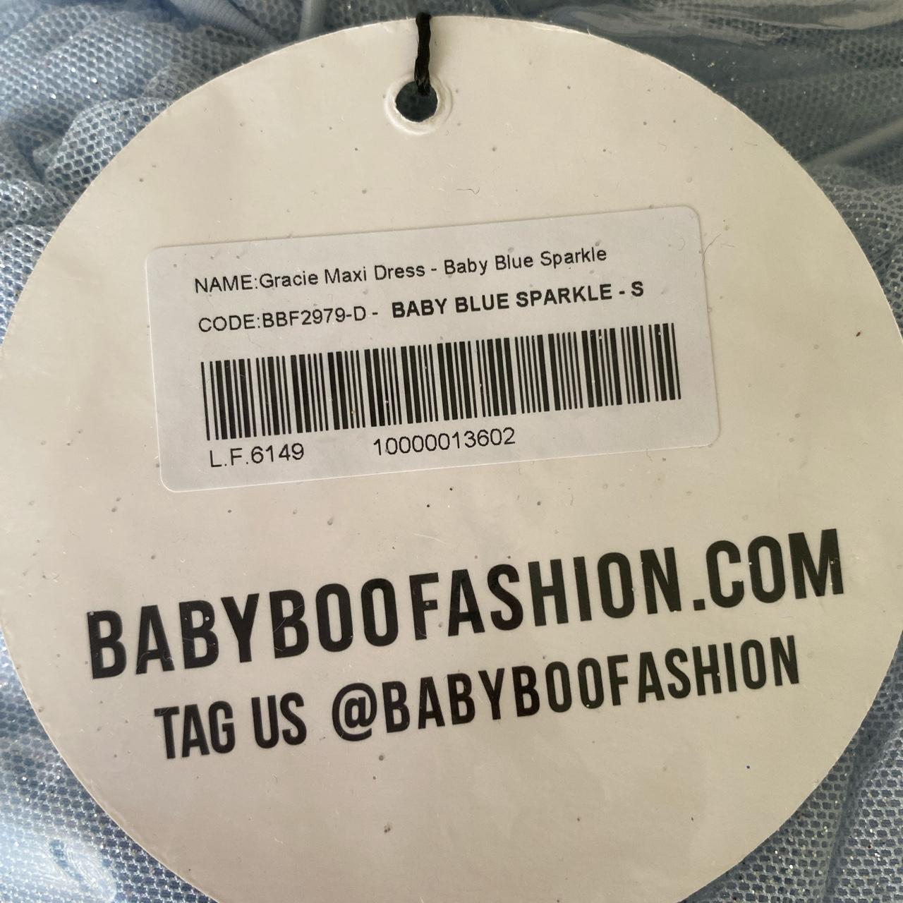 Gracie Maxi Dress - Baby Blue Sparkle – BABYBOO