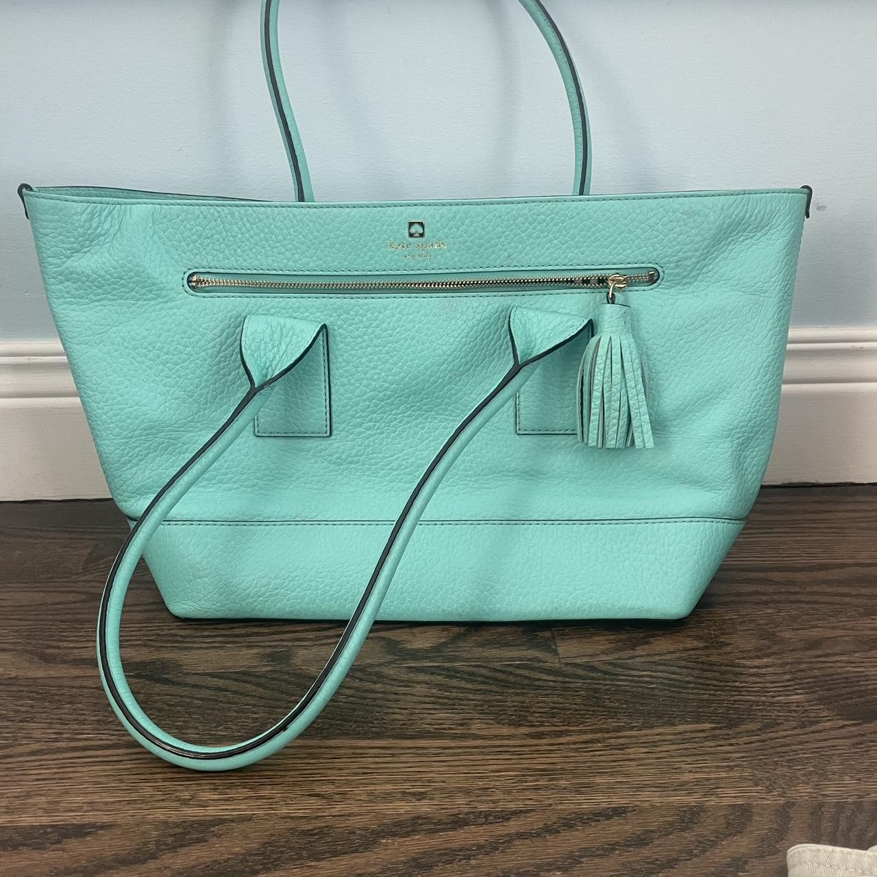 Tiffany Blue Kate Spade Purse - Big purse with lots - Depop