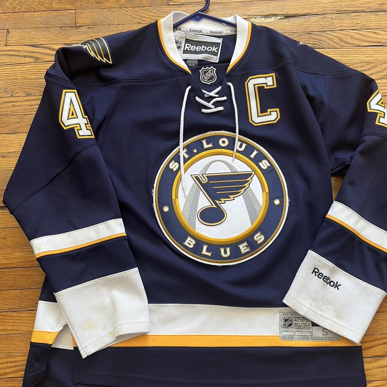 David Backes Retro Saint Louis Blues Jersey Small... - Depop