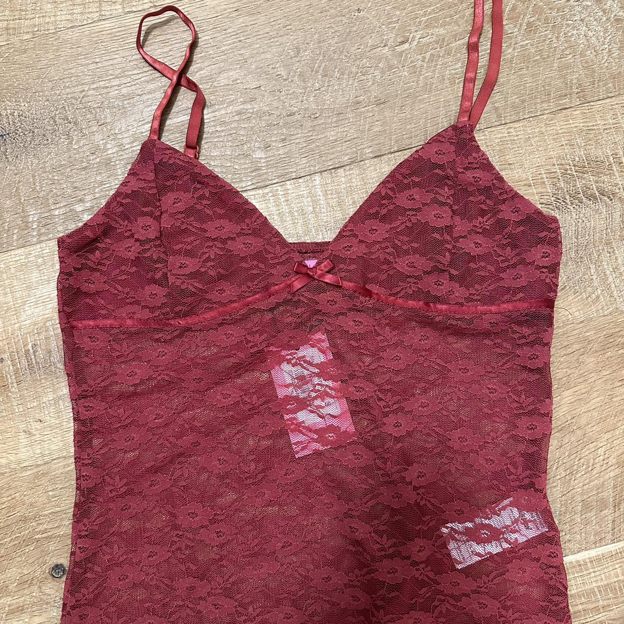 edikted red top, lace, brand new - Depop