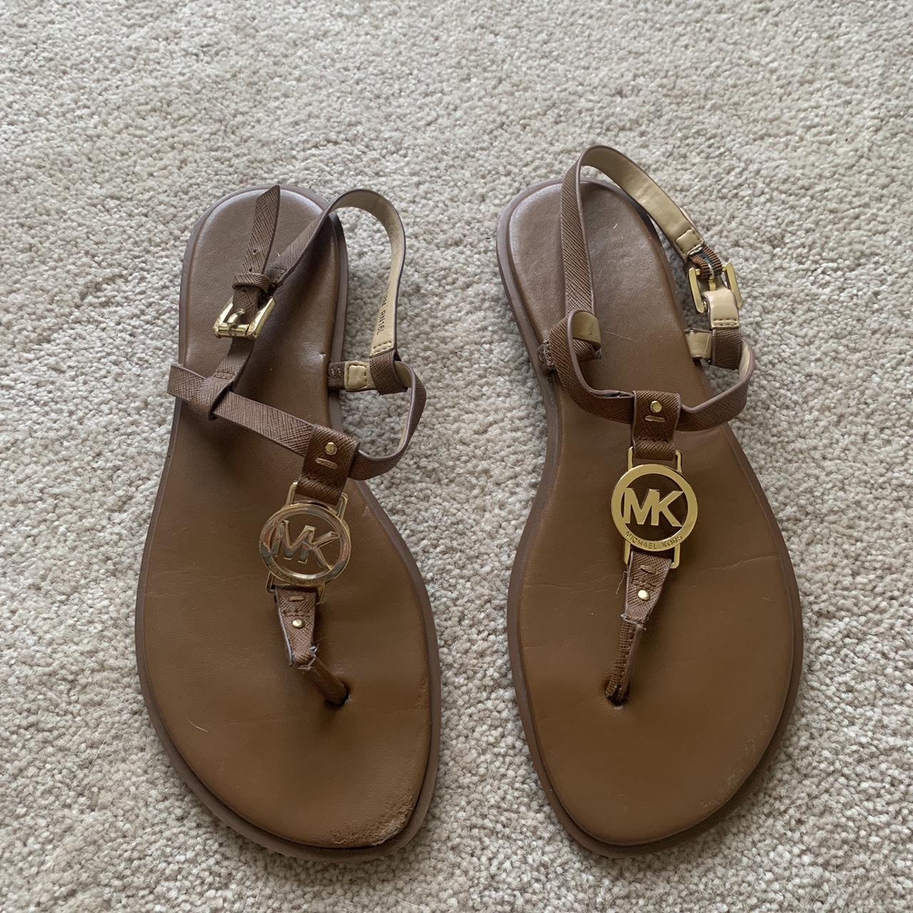 Michael kors tan sale sandals