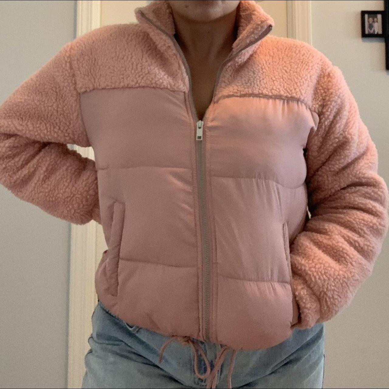 Light pink 2024 sherpa jacket