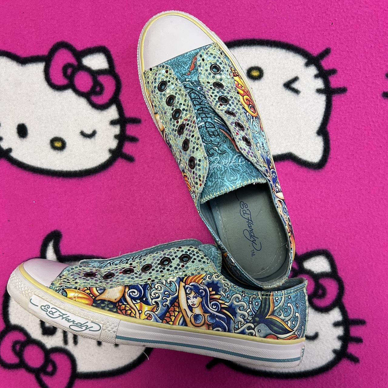 Ed hardy mermaid shoes Size 8.5 - Depop