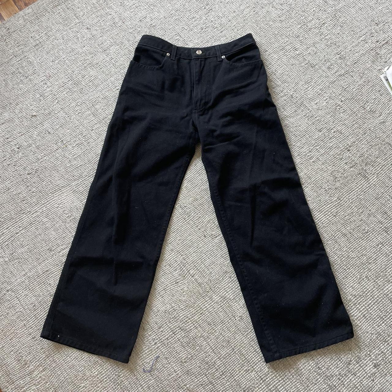 Eckhaus Latta Black Wide Leg Jean 28 waist, never...