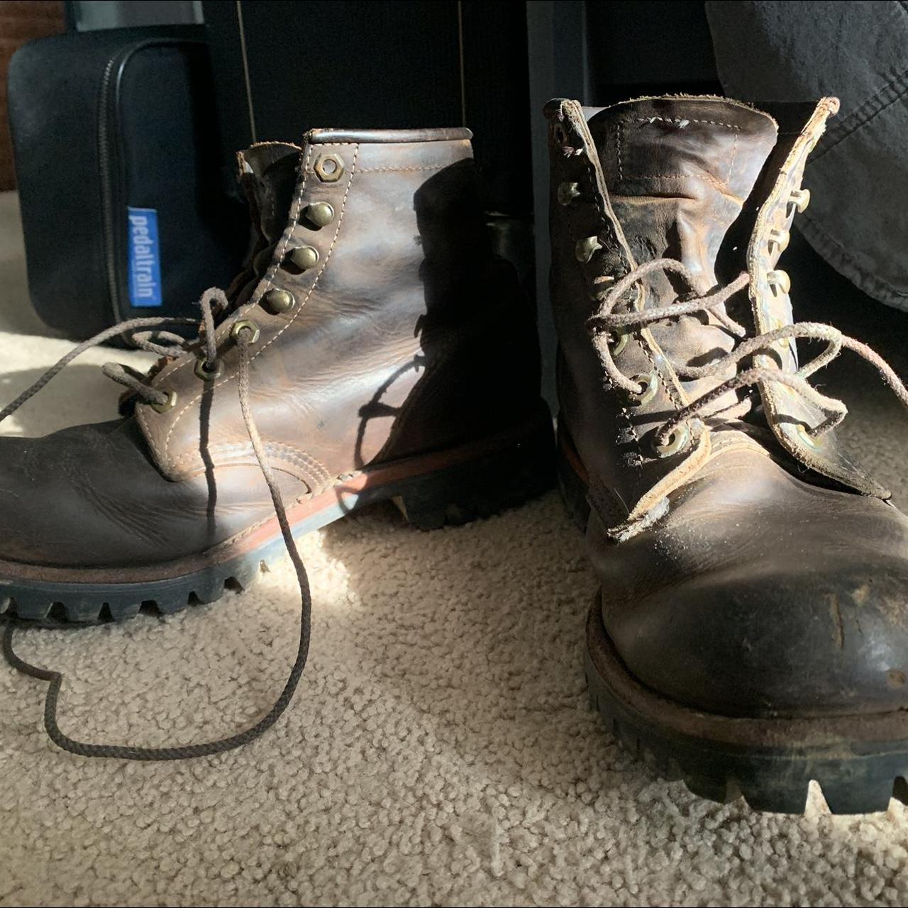 Chippewa Heritage 6 work boots in brown with Vibram