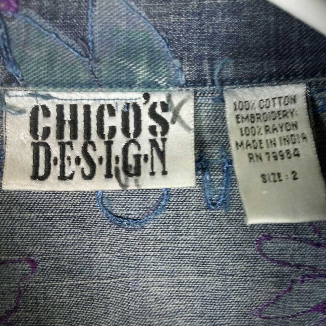 Chico’s Design Women’s Size 3 Jean Jacket RN 79984