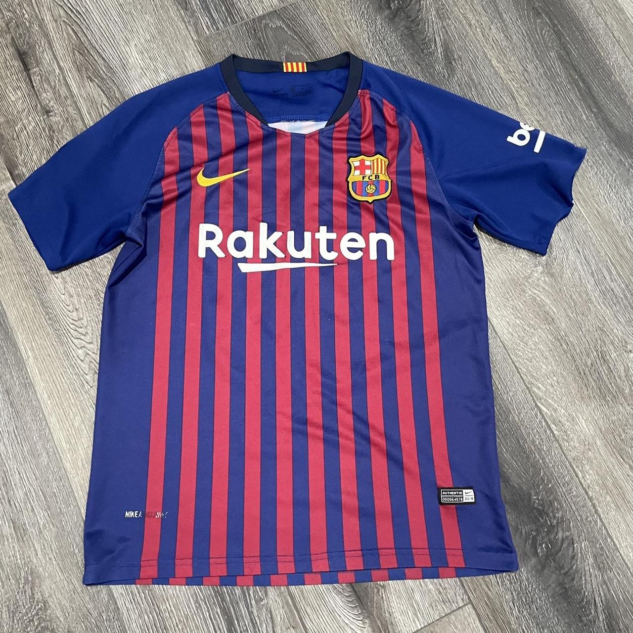 Nota Estación de policía Traer Nike FC Barcelona 2018 Messi Jersey Size M minor... - Depop